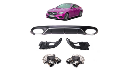 Dyfuzor Mercedes-Benz E C238 A238 Tył z końcówkami chrom