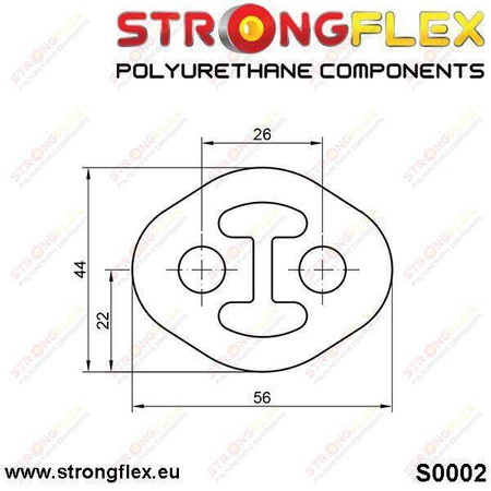 Exhaust mount hanger 26mm