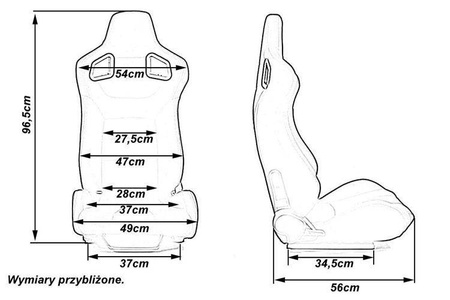 Racing seat GLOCK Suede Black