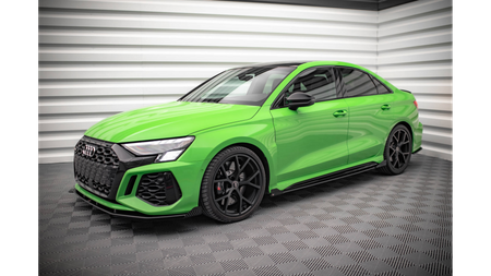 Dokładka Audi RS3 8Y Progi Street Pro Black-Red + Gloss Flaps