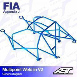 Roll Cage MINI Cooper (R53) 3-door Hatchback MULTIPOINT WELD IN V2