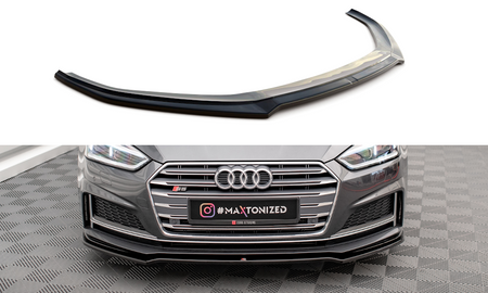 FRONT SPLITTER V.1 Audi A5 F5 S-Line - Gloss Black