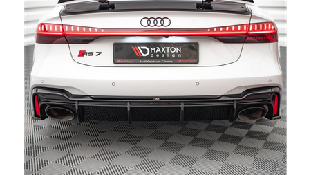 Dokładka Audi RS6 RS7 C8 Zderzak Tył Gloss Black