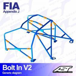 Roll Cage BMW (E28) 5-Series 4-doors Sedan RWD BOLT IN V2