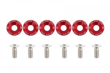 Decorative screws washers M8x1.25 15mm D1 Red