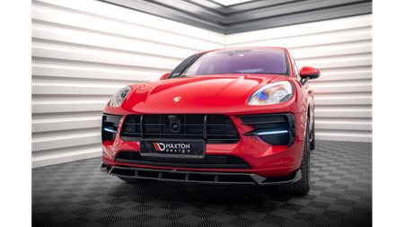 Splitter Porsche Macan I Facelift przód v.2 Gloss Black