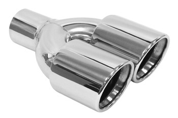 Końcówka Tłumika 89mmx2 wejście 63mm Polerowana