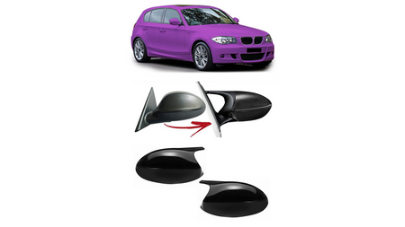 Nakładki lusterek BMW 1 E81 E82 E87 E88 3 E90 E91 E92 E93 Gloss Black