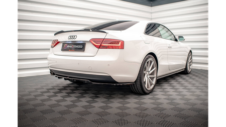 Splitter Audi A5 8T Facelift Rear Central with Diffuser Gloss Black