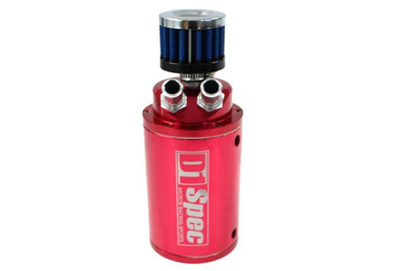 Oil catch tank D1Spec 15mm Red + Filtr