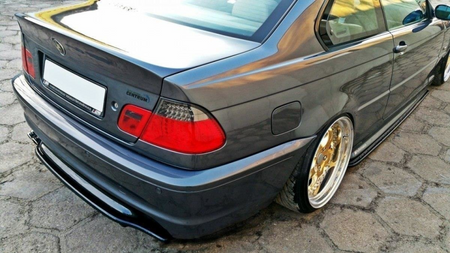 Splitter BMW 3 E46 M-Pack Tył Środkowy Bez Dyfuzora Gloss Black