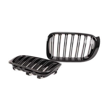 Grill BMW X3 F25 X4 F26 Facelift podwójne żeberka Gloss Black