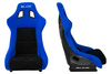 Fotel sportowy SLIDE KS2 Premium Black & Blue Welur Black Glitter