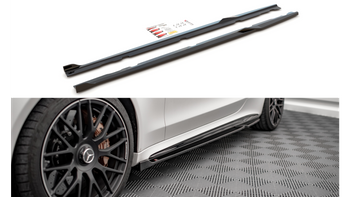 Diffuser Mercedes-Benz C C205 63AMG Facelift Side Skirts v.2 Gloss Black