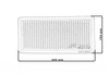 Simota Panel Filter OFI004 325x154mm