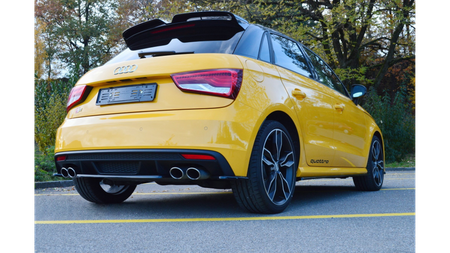 Splitter Audi S1 8X Tył Środkowy Gloss Black