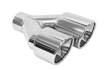 Końcówka Tłumika 89mmx2 wejście 60mm Polerowana Prawa