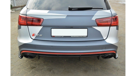 Splitter Audi RS6 C7 Tył Boczne Gloss Black
