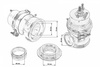 TurboWorks External WasteGate 60mm 1.6 Bar V-Band Blue