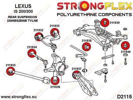 Rear anti roll bar bush