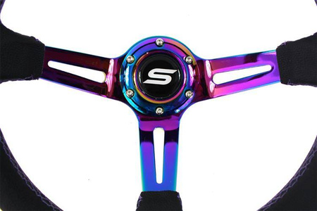 Steering wheel SLIDE 350mm offset:90mm Leather NeoChrome