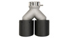 Exhaust Tip 114mmx2 enter 76mm Carbon Matte