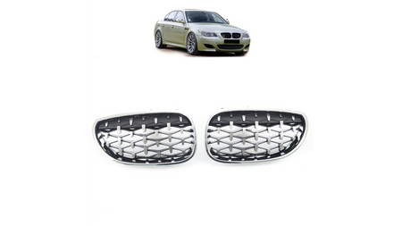 Grill BMW 5 E60 E61 Gloss Black & Chrome