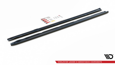 Diffuser Bentley Continental GT II V8 S Side Skirts Gloss Black