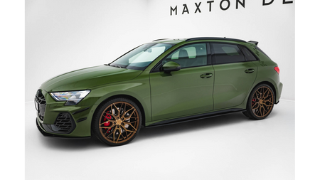 Side Skirts Audi S3 A3 S-line 8Y Facelift Street Pro Black-Red