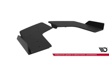 Splitter Mitsubishi Lancer EVO X Tył Boczne Street Pro Black + Gloss Flaps