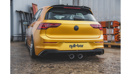 Diffuser Volkswagen Golf 8 Rear with exhaust R32 Look Gloss Black