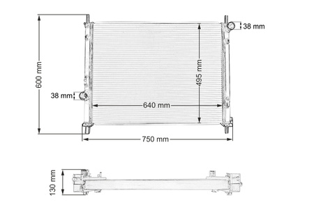 TurboWorks Sports Water Radiator Ford Mustang 3.7 / 5.0 2015+ DAMAGED