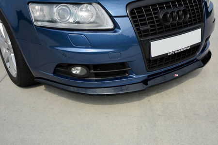 Front Splitter Audi A6 S-Line C6   - Gloss Black
