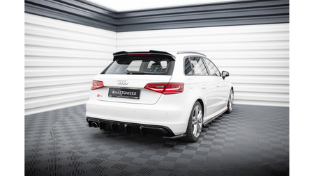 Dokładka Audi A3 S-Line 8V Zderzak Tył Wersja z pojedynczą końcówką wydechu
