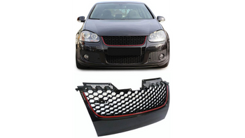 Grill Volkswagen Golf V Red Strip Badgeless