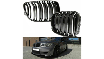 Grill BMW 1 E81 E82 E87 E88 Facelift podwójne żeberka Gloss Black