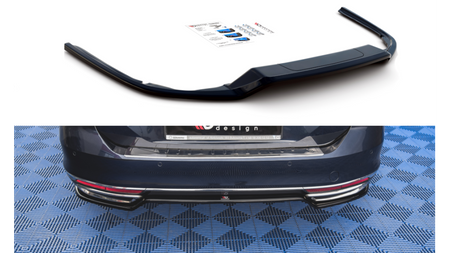 Splitter Volkswagen Passat B8 Rear Central Gloss Black