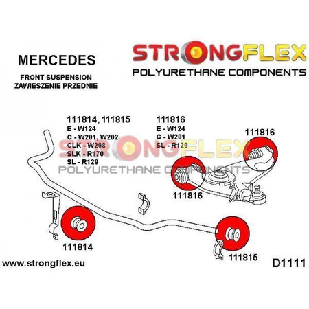 Front anti roll bar - outer bush SPORT