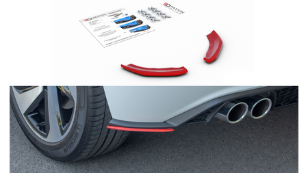 Splitter Volkswagen Polo VI GTI Tył Boczne Red