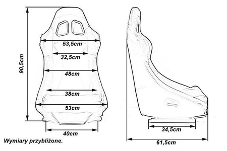 Racing seat SIGMA PVC Black