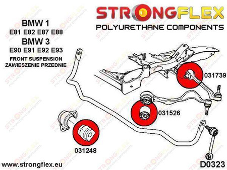 Front anti roll bar bush