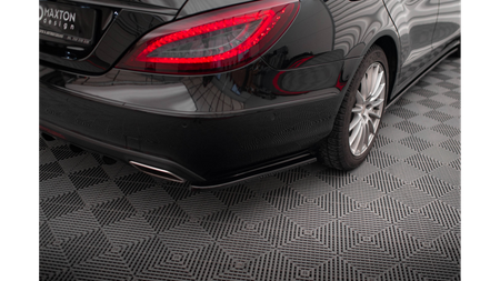 Splitter Mercedes-Benz CLS C218 Tył Boczne Gloss Black