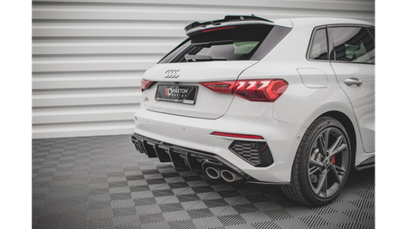 Diffuser Audi S3 8Y Rear Valance Gloss Black