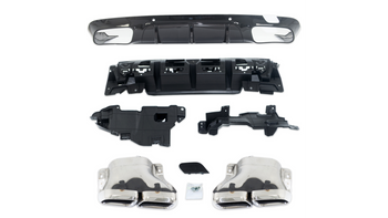 Dyfuzor Mercedes-Benz CLS C257 Tył z końcówkami chrom