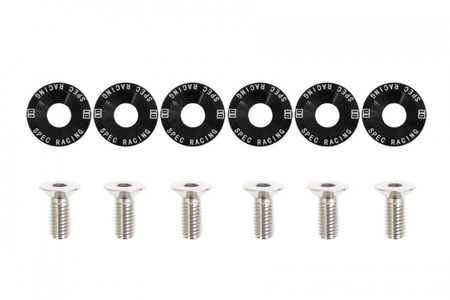 Decorative screws washers M8x1.25 15mm D1 Black