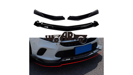 Diffuser Mercedes-Benz A W177 Front Bumper Gloss Black