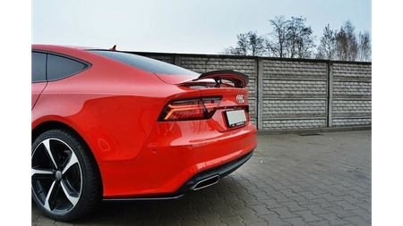 Splitter Audi A7 C7 Facelift S-Line Rear Side Gloss Black