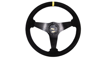 Steering wheel SLIDE 350mm offset:20mm Suede Yellow