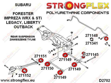 Rear tie bar bush