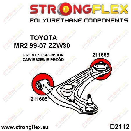 Front wishbone front bush